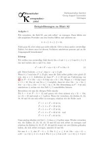 Beispiellösungen zu Blatt 82 - Mathematik an der Universität Göttingen