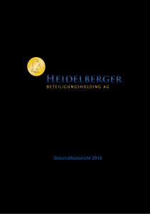 Jahresabschluss 2016 - Heidelberger Beteiligungsholding AG