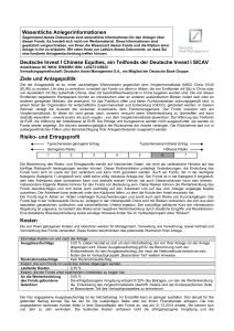 Wesentliche Anlegerinformationen Deutsche Invest I Chinese