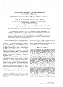 Photochemische Reaktionen von Chlorden-Isomeren