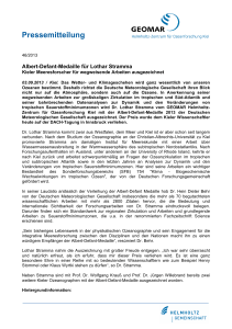 Pressemitteilung - GEOMAR - Helmholtz