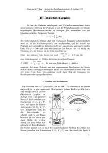III. Maschinensender.