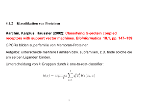 4.1.2 Klassifikation von Proteinen Karchin, Karplus, Haussler (2002