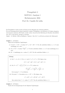 Lösung 3 - Institut für Mathematik