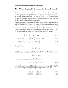 4.4 Unabhängige Freiheitsgrade: Produktansatz