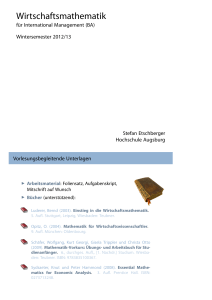 Wirtschaftsmathematik - für International