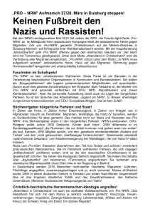 PRO – NRW` Aufmarsch 27/28. März in Duisburg stoppen! Keinen