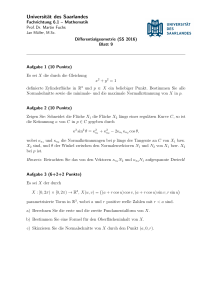 Blatt 9 - Fachrichtung Mathematik