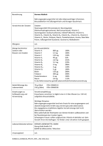 Bezeichnung Hermes Multivit Nahrungsergänzungsmittel mit allen