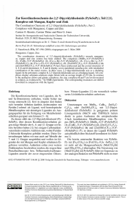 Zur Koordinationschemie des 2, 2`-Dipyridyldiselenids (PySeSePy