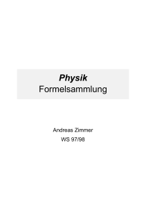 Physik Formelsammlung