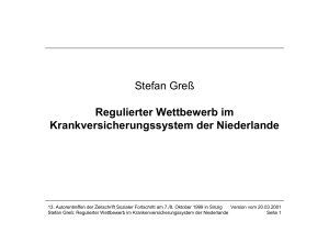 Stefan Greß Regulierter Wettbewerb im