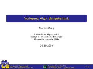 Vorlesung Algorithmentechnik