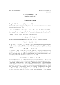 13. ¨Ubungsblatt zur ” Reelle Analysis“ Gruppenübungen