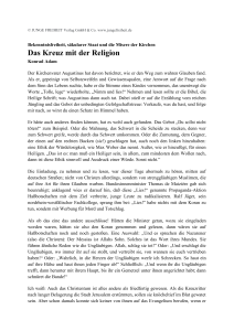 Das Kreuz mit der Religion