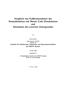 Vergleich von Kalibrationsdaten des Xenondetektors