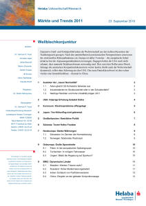 Märkte und Trends 2011 Wellblechkonjunktur