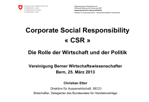 Referat Christian Etter - Vereinigung Berner Wirtschaftswissenschafter