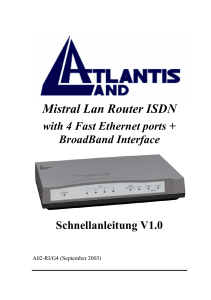 Mistral Lan Router ISDN - Atlantis-Land