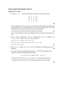 Lineare Algebra für Physiker, Serie 10