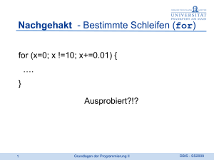 Programmierung B-PRG Grundlagen der Programmierung II Teil 2