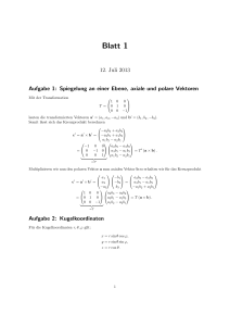 Blatt 1 - Institut für Theoretische Physik I