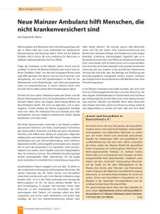 Ärzteblatt Rheinland-Pfalz - Armut und Gesundheit in Deutschland e.V.