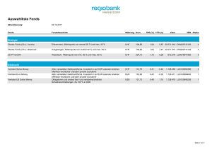 Auswahlliste Fonds