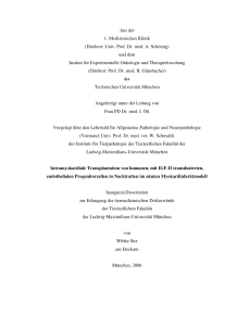 Intramyokardiale Transplantation von humanen, mit IGF