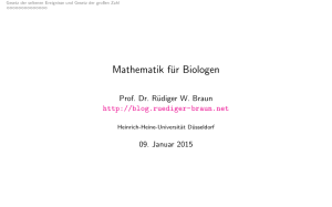 Mathematik für Biologen - Universität Düsseldorf: Mathematik