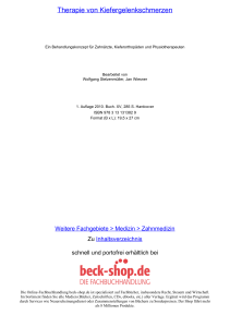 Therapie von Kiefergelenkschmerzen - ReadingSample - Beck-Shop