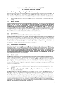 Ergebnisprotokoll für die 74. Routinesitzung nach § 63 AMG