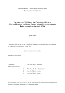 Synthese von Ethidium- und Pyren-modifizierten