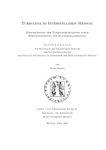 Turbulenz im interstellaren Medium - Ruhr