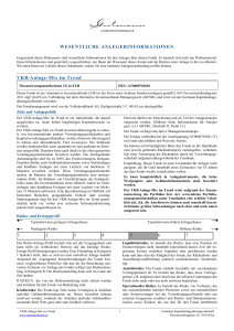 WESENTLICHE ANLEGERINFORMATIONEN VKB - VKB-Bank