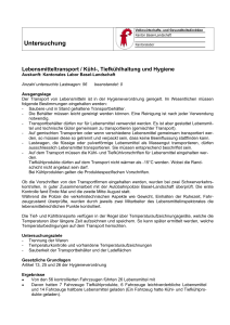 Lebensmitteltransport / Kühl-, Tiefkühlhaltung und