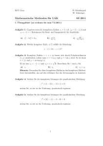 Mathematische Methoden für LAK SS 2011