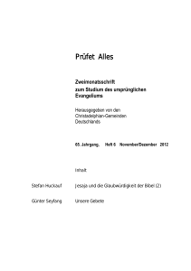 Prüfet Alles - Christadelphian