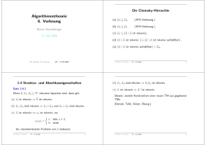 Algorithmentheorie 6. Vorlesung