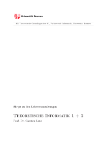 Theoretische Informatik 1 + 2 - informatik.uni-bremen.de