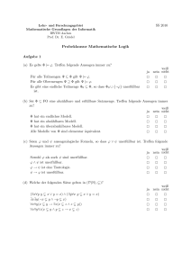 Probeklausur Mathematische Logik - RWTH