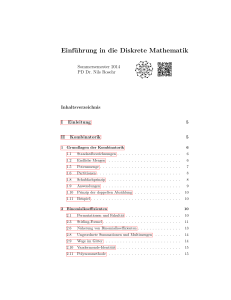 Einführung in die Diskrete Mathematik