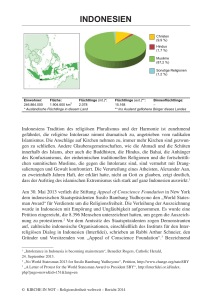 indonesien - Religionsfreiheit weltweit