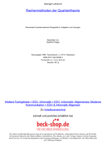 Rechenmethoden der Quantentheorie - ReadingSample - Beck-Shop