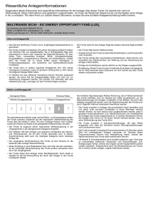 Key Investor Information