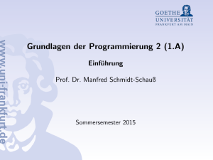 Einführung [1.5ex] Prof. Dr. Manfred Schmidt