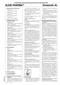 Doxazosin AL - SRZ - Fachinformationsdienst