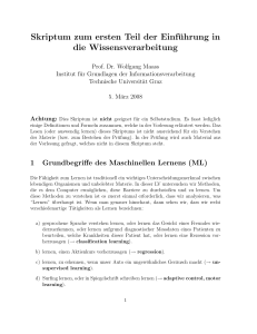 Skriptum zum ersten Teil der Einführung in die Wissensverarbeitung