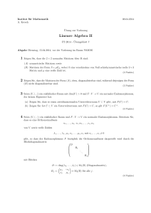 Lineare Algebra II - Institut für Mathematik
