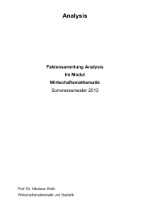 Analysis - Hochschule Bochum